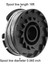 F016800385 Bosch Kenar Kesme Makinesi Için Ot Biçme Makinesi Biriktirme Hattı Art 23 Sl Art 26 Art 23-28 Sl Yedek (1 Makara + 1 Kap) (Yurt Dışından) 2