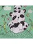 Unisex Beyaz Gri Panda Desenli Uzun Kollu Boya ve Mama Önlüğü 2