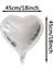 3 Ad Gümüş Kalp Folyo Balon 45 cm 18 Inç 3