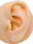 Cerrahi Çelik Piercing Baget Taşlı Yarım Halka Kıkırdak Tragus Piercing (1ADET) 1
