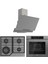 Flowart Nt Asimetrik Seriisi 3'lü Gri Ankastre Set ( QBL62CPR-NT028-D065 ) 1