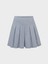 Pileli Şort Etek - Mavi 1