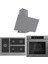 Flowart Bl Modüler Seriisi 3'lü Gri Ankastre Set ( QBL62CPR-BL138-D079 ) 1