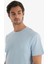 Erkek T-Shirt 40741 - Mavi 3