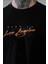 Erkek Oversize Lakers T-Shirt Siyah 4