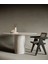 Zack-Traverten Mermer Yuvarlak Tek Silindir Ayakyemek Masası 5