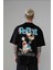 Unisex Oversize Popeye T-Shirt Siyah 1