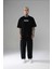 Unisex Oversize Popeye T-Shirt Siyah 3