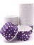 Pet Kapsül (50X39) Puantiyeli Mor 25'li 3