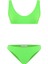 U Kesim Dokulu Neon Yeşil Üçgen Bikini Takım 1