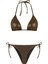 Gold Dokulu Kaplama Üçgen Bikini Takım 1