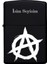 Anarchy Desenli Kişiye Özel Isimli Benzinli Siyah Metal Çakmak 1
