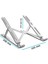 Laptop Stand MacBook Notebook Katlanabilir Taşınabilir Metal Standı Gümüş 4