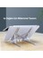 Laptop Stand MacBook Notebook Katlanabilir Taşınabilir Metal Standı Gümüş 5