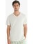 Erkek T-Shirt 40717 - Beyaz 3