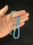 Toz Kehribar Tesbih Mavi Renkli Beyzi Kesim 10MMX6,5MM T-680 2