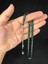 Gümüş Işlemeli Ateş Kehribar Tesbih Yeşil Renkli Kesme Kesim 10,5mmx5,5mm T-650 3