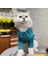 Kedi Köpek için Saç Örgülü Turkuaz Balıkçı Tulum 2