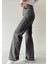 Kadın Soluk Efekt Vintage Yüksek Bel Wide Leg Jeans Kadın Bol Paça Kot Pantolon 2