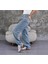 Pofidi Vintage Mavi Baggy Jean Kot Pantolon 4