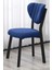 Elma Modeli Masa Sandalye Takımı, 4 Sandalye 1 Sabit Siyah Mermer Desen Masa 110 x 70 cm , Keten Kumaş 4