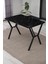 Elma Modeli Masa Sandalye Takımı, 4 Sandalye 1 Sabit Siyah Mermer Desen Masa 110 x 70 cm , Keten Kumaş 5