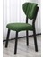 Elma Modeli Masa Sandalye Takımı, 4 Sandalye 1 Sabit Ceviz Masa 110 x 70 cm , Keten Kumaş 4