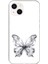 iPhone 15 Uyumlu Şeffaf Kılıf Dumanlı Kelebek Tasarımlı 1