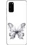 Samsung Galaxy S20+ Uyumlu Şeffaf Kılıf Dumanlı Kelebek Tasarımlı 1