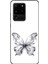 Samsung Galaxy S20 Ultra Uyumlu Şeffaf Kılıf Dumanlı Kelebek Tasarımlı 1