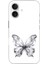 iPhone 16 Uyumlu Şeffaf Kılıf Dumanlı Kelebek Tasarımlı 1