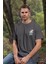 T-Shirt,Sihirbaz Tavşan Tasarım Baskılı,Regular, Pamuk,Antrasit T-Shirt No:555 3