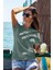 T-Shirt,Babs Bunny Tasarım Baskılı,Regular, Pamuk,Yeşil T-Shirt No:545 2