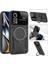 Xiaomi Redmi Note 12 Pro 4g Uyumlu Kamera Korumalı Dönebilen Magsafe Halka Standlı Tank Kılıf 2