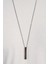 Unisex Cubuk Bar Sade Kolye Siyah 1
