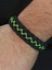 Paracord Neon Yeşil Çapraz Işlemeli Bileklik 2
