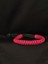 Paracord Pembe Ince Işlemeli Bileklik 1