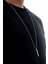 Unisex Cubuk Bar Sade Kolye Silver 1