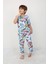 Isob Mavi Araba Desenli %100 Pamuk Erkek Çocuk Kısa Kollu Pijama Takımı 3-8 Yaş 41315-M 2