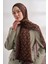 Vual Monogram Desen Şal 3361-ACI Kahve 1