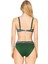 Kadın Yüksek Bel Toparlayıcı Yeşil Parıltılı Bikini Takımı 2