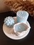 4'lü Baloncuk Mum Set - Mavi Mum (16 cm Sunum Tepsisi) & Hediyelik Mum Set 5