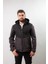 Drop Giyim Premium Robalı Softshell Mont Siyah Füme 1