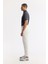Erkek Kırık Beyaz Slim Fit Beli Lastikli Bi Stretch Kumaş Pantolon A51y3077 2