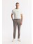 Erkek Vizon Slim Fit Beli Lastikli Bi Stretch Kumaş Pantolon A51Y3077 1