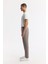 Erkek Vizon Slim Fit Beli Lastikli Bi Stretch Kumaş Pantolon A51Y3077 2