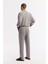 Erkek Nardo Gri Relaxed Fit Beli Lastikli Bağcıklı Soft Touch Pantolon A51Y3031 3