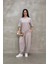 Osy Modal Yumuşak Dokulu Kumaş Oversize Bisiklet Yaka T-Shirt Jogger Eşofman Altı Eşofman Takımı - Gri 1