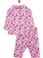 Kız Kedi Desenli Gömlek Yaka Pijama Takımı 1