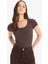 Yuvarlak Yaka Fitilli Kaşkorse Kısa Kollu Çıtçıtlı Body F1755AX25SM 3